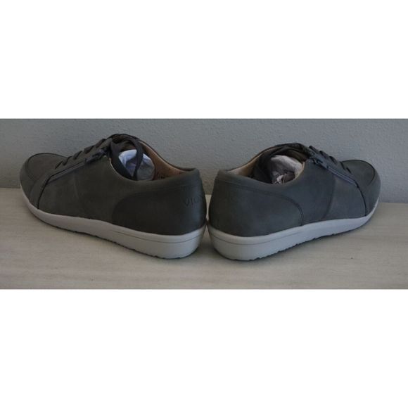 Vionic NBK/TVW5623 Women's Sz 10 Slate Gray Abigai Leather Lace Up Sneakers $130 - Picture 9 of 13